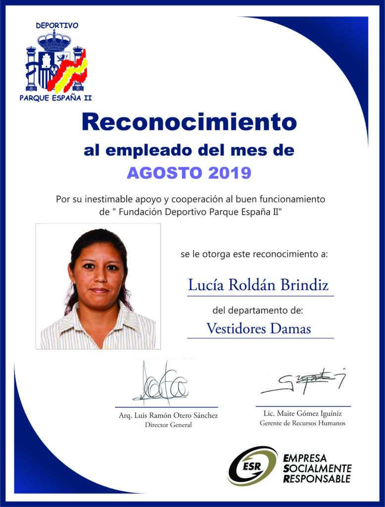empleado del mes agosot